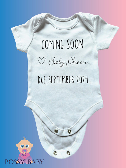 Baby Announcement Baby grow